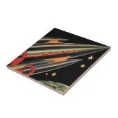  wetenschapsmaterij Scheepswerf door ruimtesterren Tegeltje (Zijkant)