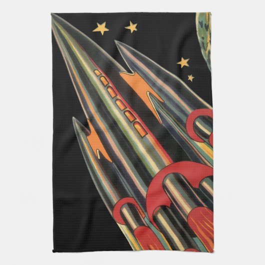 wetenschapsmaterij Scheepswerf door ruimtesterren Theedoek (Verticaal)