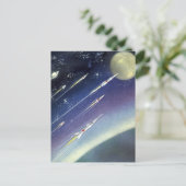  wetenschapsmatige raketten in de ruimte door Plan Briefkaart (Staand voorkant)