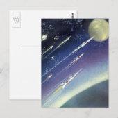  wetenschapsmatige raketten in de ruimte door Plan Briefkaart (Voorkant / Achterkant)