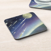  wetenschapsmatige raketten in de ruimte door Plan Drankjes Onderzetter (Linkerzijde)