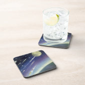  wetenschapsmatige raketten in de ruimte door Plan Drankjes Onderzetter (Rechterzijde)