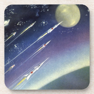 wetenschapsmatige raketten in de ruimte door Plan Drankjes Onderzetter