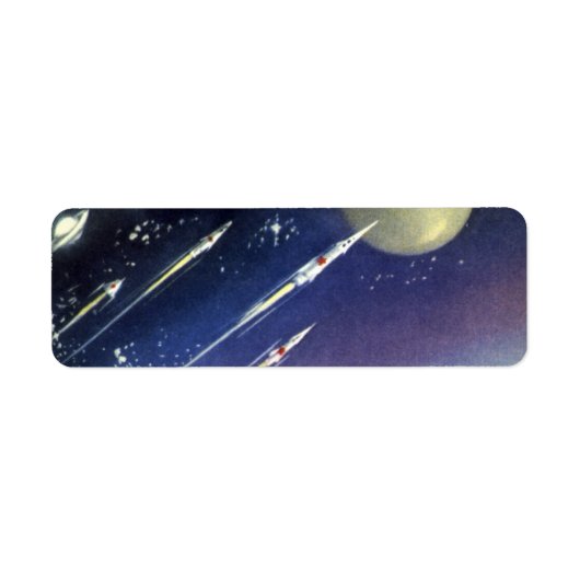 wetenschapsmatige raketten in de ruimte door Plan Etiket (Voorkant)