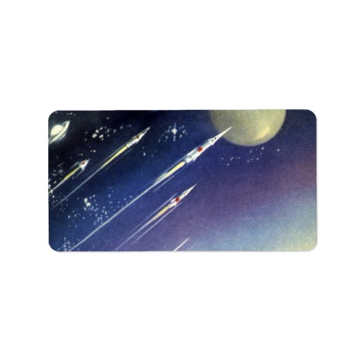 wetenschapsmatige raketten in de ruimte door Plan Etiket (Voorkant)