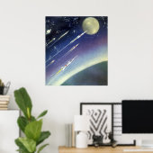 wetenschapsmatige raketten in de ruimte door Plan Poster (Thuiskantoor)