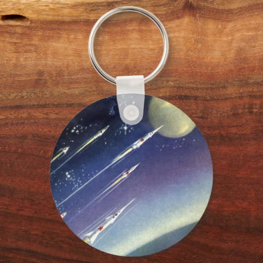  wetenschapsmatige raketten in de ruimte door Plan Sleutelhanger (Achterkant)