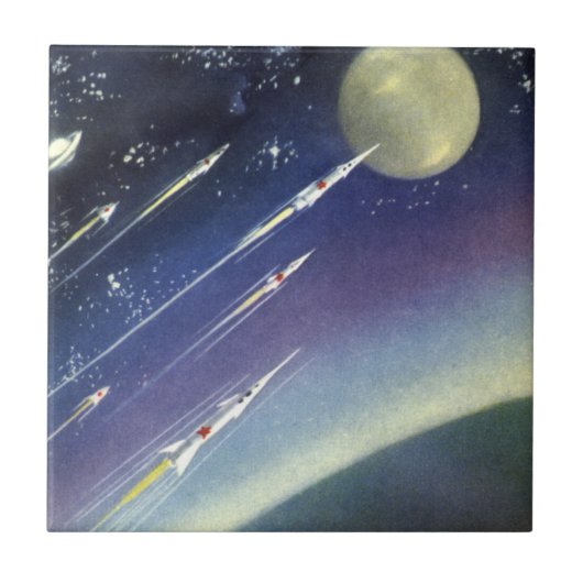 wetenschapsmatige raketten in de ruimte door Plan Tegeltje (Voorkant)