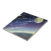 wetenschapsmatige raketten in de ruimte door Plan Tegeltje (Zijkant)