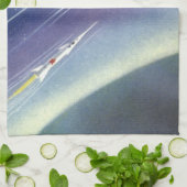 wetenschapsmatige raketten in de ruimte door Plan Theedoek (Gevouwen)