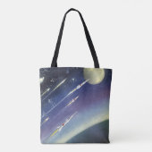  wetenschapsmatige raketten in de ruimte door Plan Tote Bag (Achterkant)
