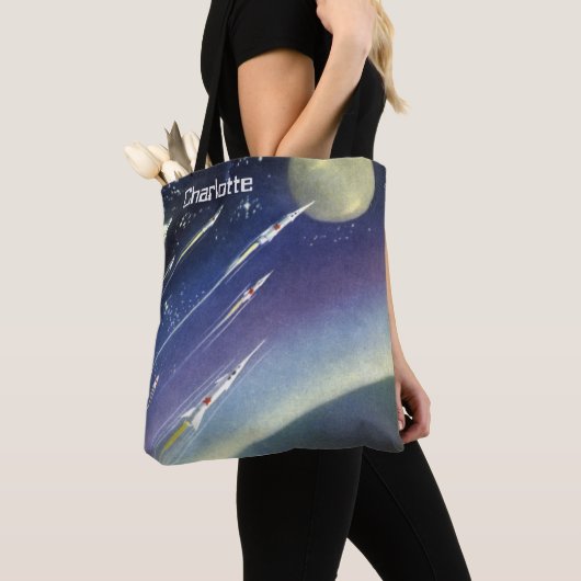  wetenschapsmatige raketten in de ruimte door Plan Tote Bag (Dichtbij)