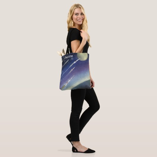  wetenschapsmatige raketten in de ruimte door Plan Tote Bag (Op model)