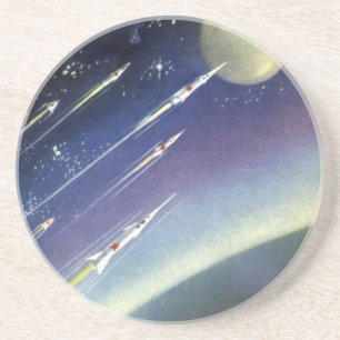 wetenschapsmatige raketten in de ruimte door Plan Zandsteen Onderzetter