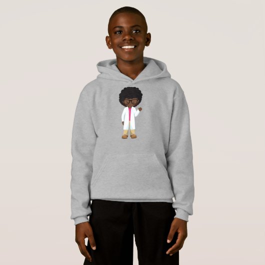 Wetenschapsmeisje, Afrikaans-Amerikaans meisje, we (Voorkant volledig)