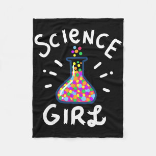 Wetenschapsmeisje scheikunde biologie student lera fleece deken