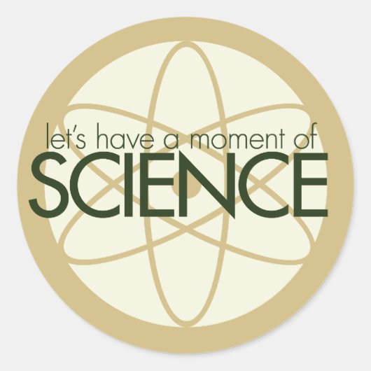 Wetenschapsmoment Ronde Sticker (Voorkant)