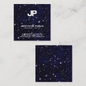 Wetenschapsnatuurkunde Ruimteuniverse monogram Vierkante Visitekaartje (Voorkant / Achterkant)