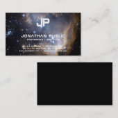 Wetenschapsnatuurkunde Ruimteuniverse monogram Visitekaartje (Voorkant / Achterkant)