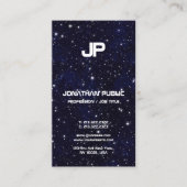 Wetenschapsnatuurkunde Ruimteuniverse monogram Visitekaartje (Voorkant)