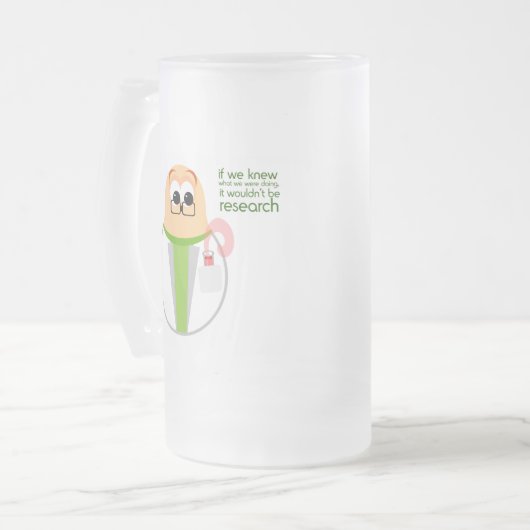 Wetenschapsonderzoeker in het laboratorium Bevorde Matglas Bierpul (Voorkant links)