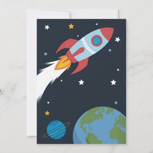 Wetenschapspartij van kind Rocket Volcano Scientis Kaart (Achterkant)