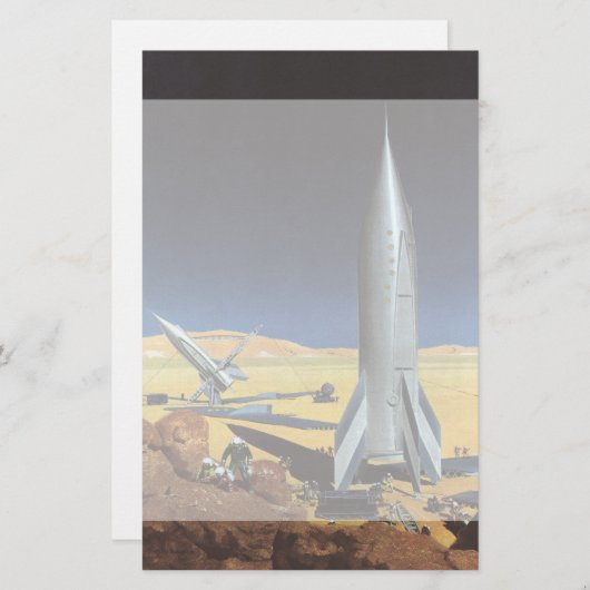  wetenschapspartijen met raketten briefpapier (Voorkant / Achterkant)