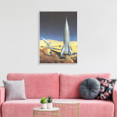  wetenschapspartijen met raketten canvas afdruk (Insitu (Woonkamer))