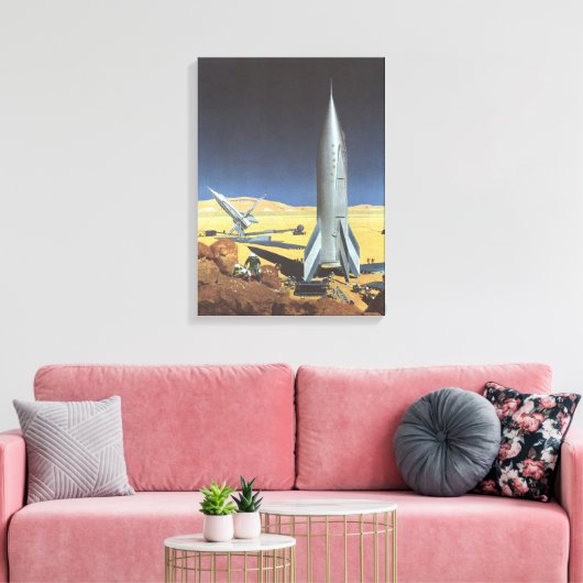  wetenschapspartijen met raketten canvas afdruk (Insitu (Woonkamer))