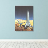  wetenschapspartijen met raketten canvas afdruk (Insitu (Houten vloer))