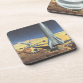  wetenschapspartijen met raketten drankjes onderzetter (Linkerzijde)