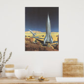 wetenschapspartijen met raketten poster (Keuken)