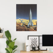 wetenschapspartijen met raketten poster (Thuiskantoor)