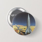  wetenschapspartijen met raketten ronde button 5,7 cm (Voorkant /achterkant)