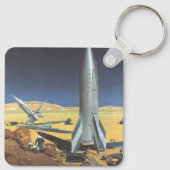  wetenschapspartijen met raketten sleutelhanger (Achterkant)