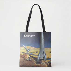 wetenschapspartijen met raketten tote bag