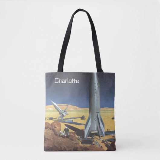 wetenschapspartijen met raketten tote bag (Voorkant)