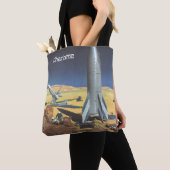 wetenschapspartijen met raketten tote bag (Dichtbij)