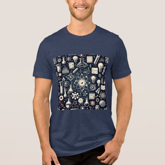 wetenschapspatroon - Atomic & Chemistry Illus Tri-Blend Shirt (Voorkant)