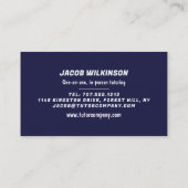 Wetenschapspictogrammen, wetenschapsleraar, leraar visitekaartje (Achterkant)