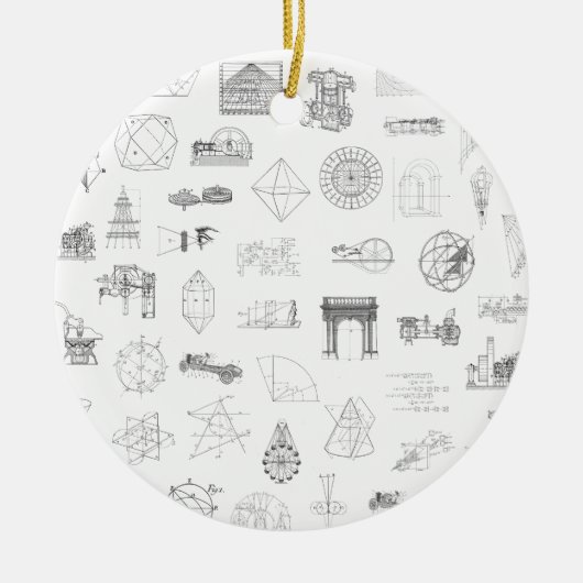  wetenschapspleet met witte trilling keramisch ornament (Voorkant)