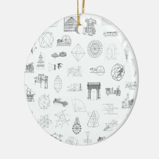  wetenschapspleet met witte trilling keramisch ornament (Links)