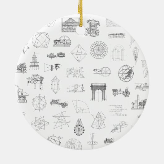  wetenschapspleet met witte trilling keramisch ornament (Achterkant)