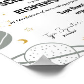 Wetenschapsprijs met ruimtethema poster (Hoek)