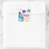 Wetenschapsprogramma labels, terug naar school act vierkante sticker (Tas)