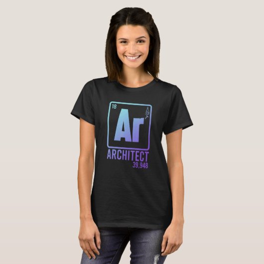 Wetenschapsscheikundearchitectuur Student D T-shirt (Voorkant volledig)