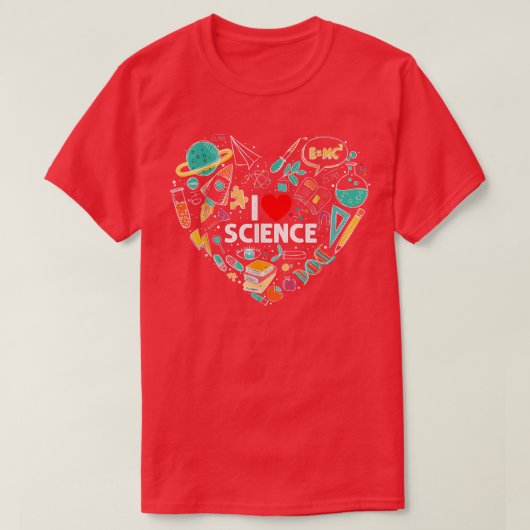 Wetenschapsshirt, I Love Science shirt Science Lov (Design voorkant)