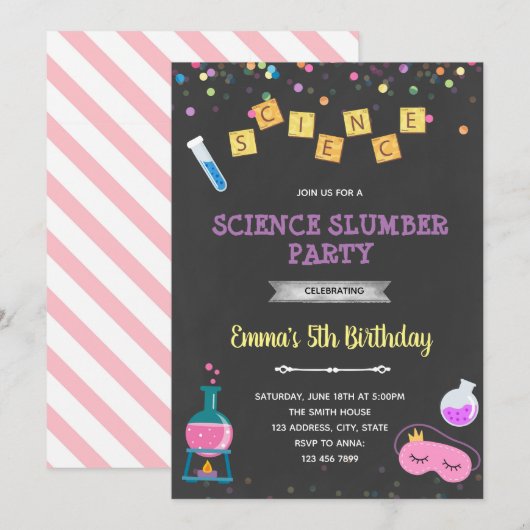 Wetenschapsslumber-verjaardagsfeest Kaart (Voorkant / Achterkant)