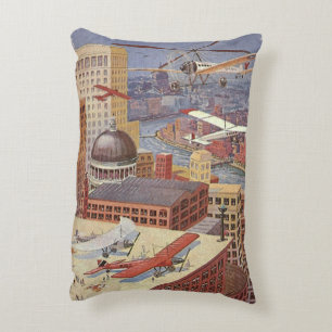 Wetenschapsstad, Victoriaans Steam Punk Accent Kussen