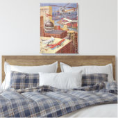  Wetenschapsstad, Victoriaans Steam Punk Canvas Afdruk (Insitu (Slaapkamer))